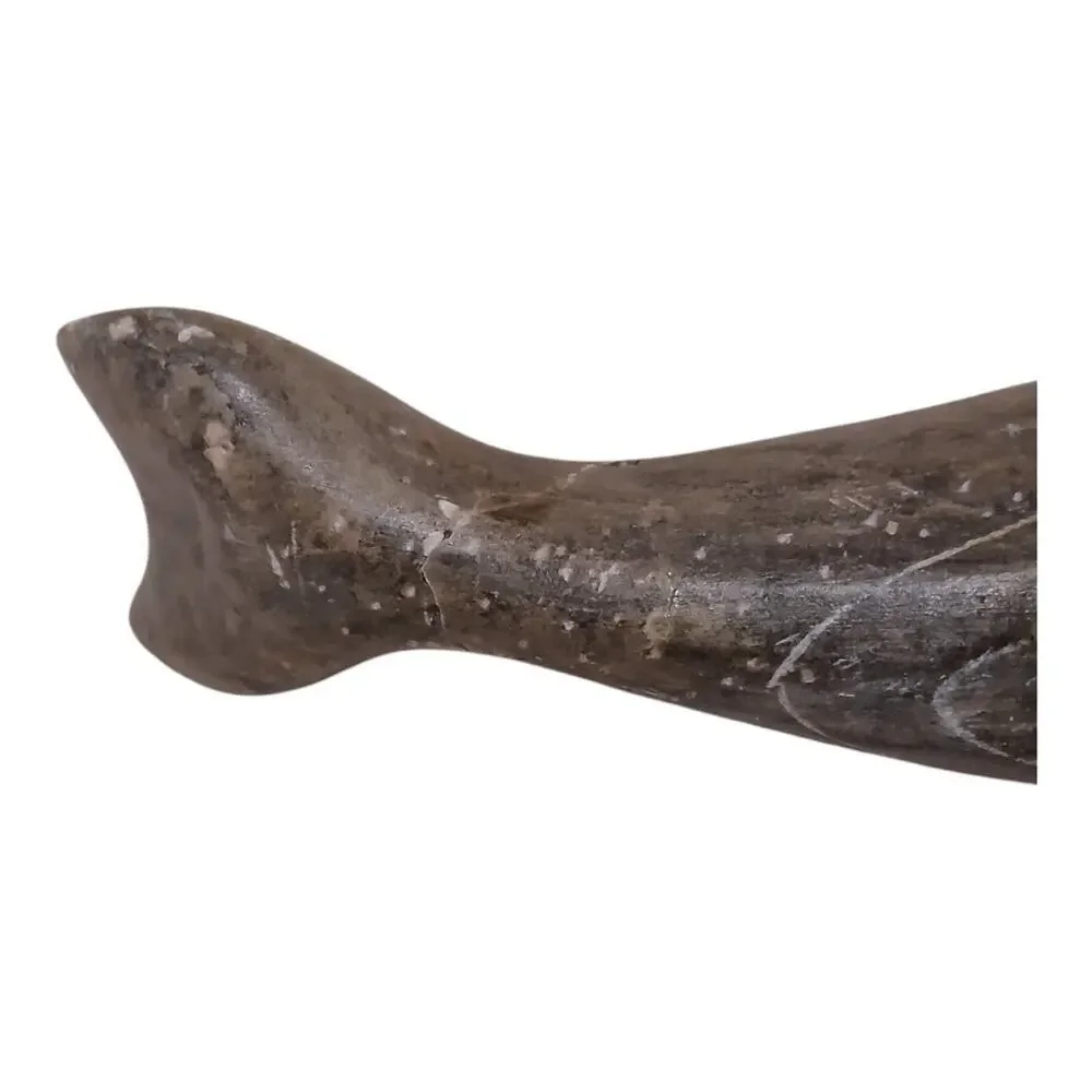 1960s Artist Dimu Soapstone Whale Carved‎ Stone Sculpture Figurine Collectible